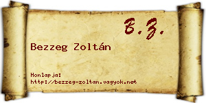Bezzeg Zoltán névjegykártya